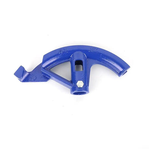 Ergonomic Manual Pipe Bender For Copper Aluminum And Conduit Bending Tools For Home Improvement Plumbing Projects With Precision Angle Control and Easy Grip Design For Diy Contractors, blue metal tool showing detailed design.