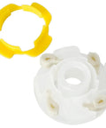 Washer Short Cam Agitator Repair Kit 285809 Replacement Part For Top Load Washers, Durable Plastic Construction, Fixes No Agitation, Noisy Agitator, Shaking, And Spin Problems, Easy Install, DIY Friendly For Fast Home Appliance Repair, white plastic kit with yellow cam ring