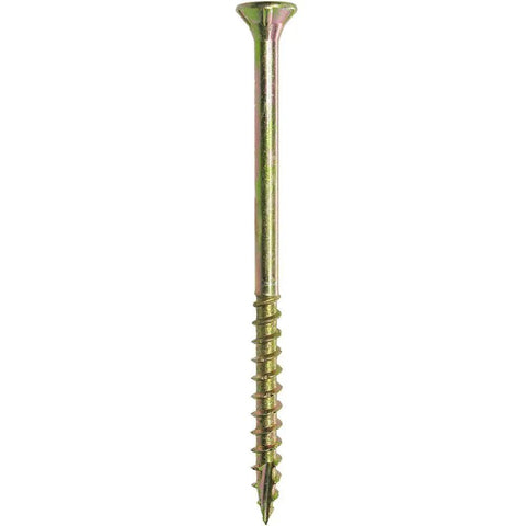 9X3 Inch Construction Screw With T25 Star Drive Self Starting Type 17 Point No Pre Drill Needed Flush Flat Head Coarse Thread For Fast Drilling And A Clean Flush Finish Ideal For Woodworking Carpentry Decking And Heavy Duty Projects