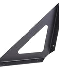 Solid Wrought Iron Shelf Brackets, Heavy Duty Corner Support, No Sweat Wall Mount Design, triangular black iron design