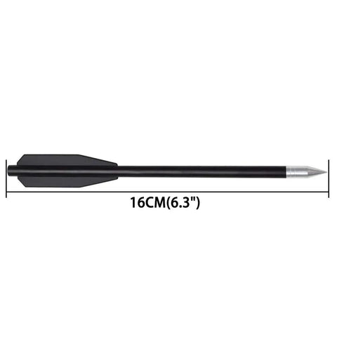 Crossbow Bolts Six Point Three Inch 36 Pack Black Plastic Shaft Arrows With Aluminum Point Tip For Small Crossbows Practice Bolts