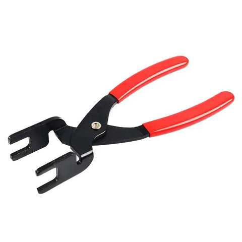 Killer Grip Professional Heavy Duty Fuel Line Disconnect Pliers For Chevy Volt Bolt Euv Blazer with red rubber grips.