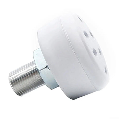 Quad Skate Toe Stoppers Set With Adjustable Height Brake And 82A Rubber, white stopper with threaded metal base