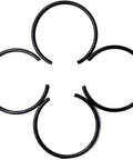 Heavy Duty External Internal Round Snap Ring Circlip 5mm Wire Dia blackened steel retaining clips arranged in a circle.