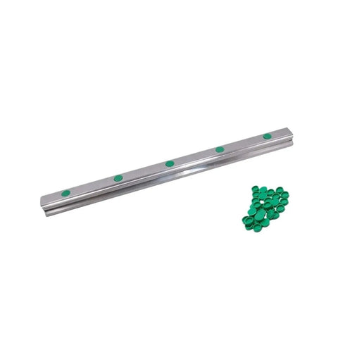 Heavy Duty HGR15 Metal Linear Motion Guide Rail Slider 1000mm with green sliding blocks for DIY CNC 3D printer projects.