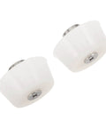 White Silicone Drain Stopper for Bathtubs and Holes, two silicone drain stoppers with metallic screws for secure sealing