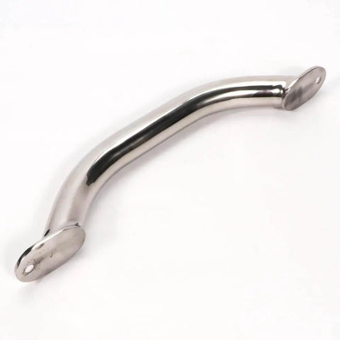 Two Pack 9 Inch Long Polished Stainless Steel Boat Grab Handle for Marine Use, Round Tube, Non Slip Grip, Easy Install