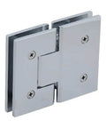Victoria 180 Degree Glass-To-Glass Shower Hinge in polished chrome for heavy duty doors fits 3/8 to 1/2 inch tempered glass