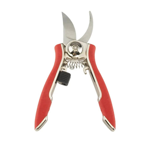ColorPoint Stainless Steel Compact Pruning Shears With Quarter Inch Cutting Capacity, Heavy Duty Blade, Berry Red Handle