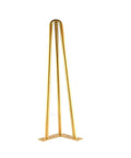 16 Inch Hairpin Table Legs Metal One Half Inch Diameter Three Rod Design Gold Finish Easy Install Heavy Duty Mid Century Vibe