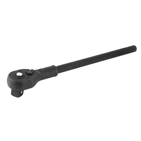 Heavy Duty Ratchet Socket Wrench Set Forged From Hardened Alloy Steel For Auto Repair High Torque Square Drive Tool showing ratchet head and long handle.
