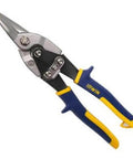 Straight Cut Aviation Snips With Compound Cutting Action, Textured Grips And Easy Close Latch, Pro Touch Comfort For Less Twisting
