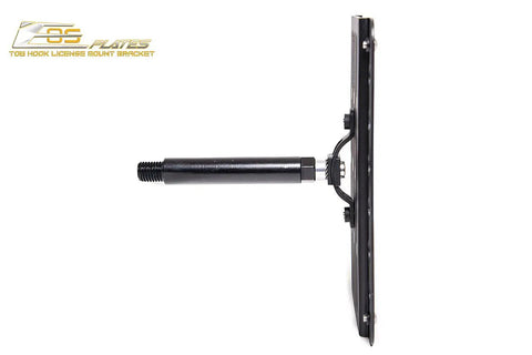 Side view of Nissan 370Z Front Bumper Tow Hook Plate Relocator Mount For 2009 2012 Non Nismo, EOS Plate Version 1