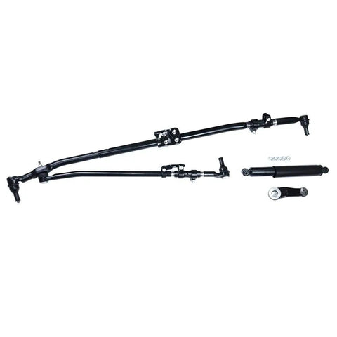 Beefed Up Steering Linkage Assembly Replacement For 2003 2013 Ram 2500 3500 And 2006 2008 Ram 1500 4WD Tie Rod Drag Link Pitman Arm Kit OE Part 05154661AD 5154661AC, black steel components