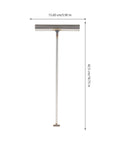 Heavy Duty Steel Manhole Cover Lifter Hook And Forty Three Inch Roller Shutter Prying Bar With Rock Solid Eight Millimeter Framework for drainage grates and utility doors, 42.5 cm design.