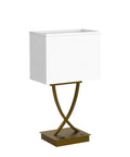 3-Way Dimmable Touch Table Lamp With USB C Port And AC Outlet, Bedside Nightstand Light With White Shade, 21.38 Inch Tall