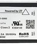 Compact 12V Class 2 60W No-Load Electronic Transformer for LED, incandescent, and halogen bulbs with ELV dimming, front view