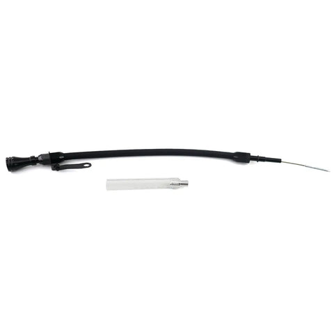 Flexible Black Oil Dipstick For GM Chevy LS Engine Family LSX LS1 LS2 LS6 4.8L 5.7L 6.0L 6.2L With Teflon Lined Braided Outer
