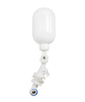 OD Tube Adjustable Float Ball Valve Shut Off For Aquarium And RO Water Filtration System, Automatic Water Level Control For Fish Tanks, Quarter Inch Pipeline Compatible, white plastic float valve with 1/4 in inlet