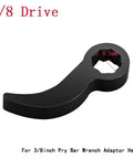 3/8 inch drive pry bar wrench adapter for half shaft removal, handy compact durable hardened steel tool head for tight spaces.