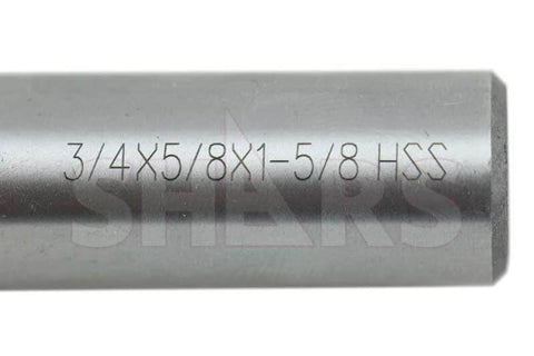 End mill, HSS, 3/4 in diameter, 1-5/8 in length