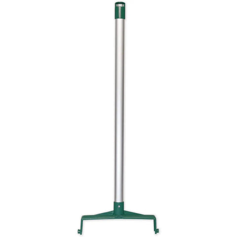 Solid As A Rock Green Upright Dustpan Pack Of 6 30 Inch Aluminum Handle with green grip, ideal for commercial cleaning.