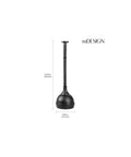 Plastic Toilet Plunger With Lift And Lock Cover Set Compact Freestanding Low Key Discreet Storage Caddy For Bathroom And Powder Room Modern Bronze Hyde Collection Heavy Duty Space Saving Design.
