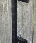 12 Inch Rustic Black Barn Door Handle Pull For DIY Sliding Barn Door Hardware Kit with durable construction on wooden door