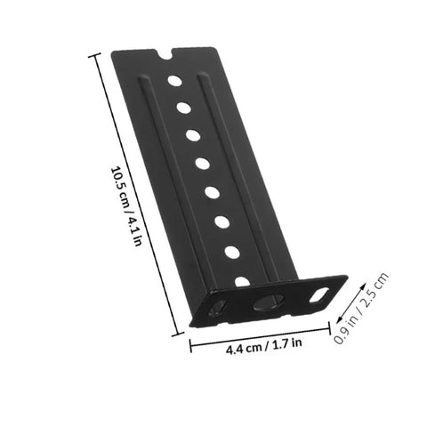 Heavy Duty Keyboard Slide Rails With Black Protective Base And Rock Solid Stainless Steel Extended Rail Connector Side Mount Drawer Brackets For Keyboard And Computer Accessories, black steel bracket 10.5 cm