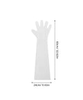 Didiseaon 150 Count Disposable Veterinary Long Sleeve Gloves With Extended Arm Length, clear plastic, 83cm long, for animal handling.