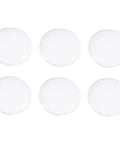 Six Pack White Alloy Cabinet Handles Single Hole Round Drawer Pulls For Cabinets And Wardrobes Sleek Easy Install Hardware