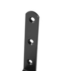 Rock Solid Heavy Duty L Brackets 4 X 4 Inch Matte Black Steel Corner Brace For Shelving And Furniture Reinforcement, showing bracket side with holes.