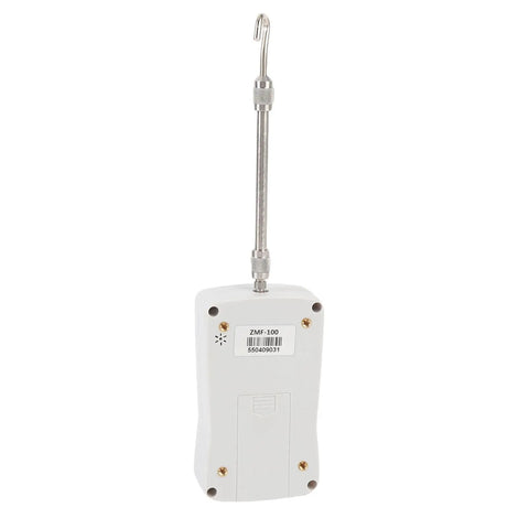 Portable 100n Push Pull Force Meter With Backlit Screen And Auto Shutdown All Around Digital Force Tester For Precise Tension And Compression Easy Readout For Lab And Field Testing, white rear view