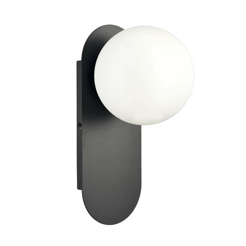 Modern Brass Wall Sconce With White Opal Glass Globe Dope Minimalist Wall Light Fixture For Living Room Or Hallway Rustic Yet Contemporary Look Easy Mount Durable Brass Base Subtle Ambient Glow
