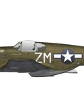 Side view of One Seventy Two Scale F 6C Mustang Expert Set Plastic Aircraft Kit For Builder Friendly Enthusiasts