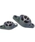 UCFL205-16 Premium 2 Bolt Flange Bearing 1 Inch Bore Self Aligning Pillow Block for farm machinery, green cast-iron housing