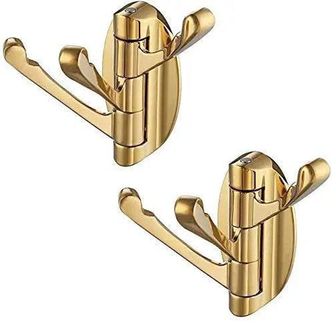 Heavy Duty Wall Mount Coat Hook Tough As Nails Zinc Alloy Bathroom And Entryway Rack Rust Proof Multi Purpose Gear Hanger with dual hooks.