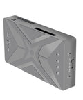 Rock Solid Dual Bay M.2 NVMe SSD RAID Enclosure in grey with USB Type C ports for hot swapping.
