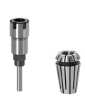 Sturdy 8Mm 1/4 Inch And 1/2 Inch Shank Er Router Bit Extension Rod Perfect For Woodworking And Engraving With High Carbon Steel Build And Heat Resistance, showing collet and extension rod.
