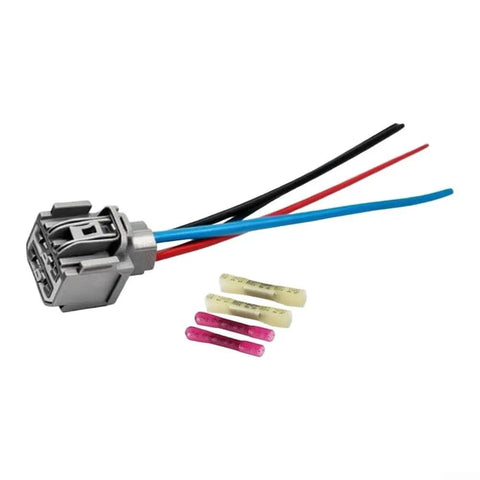 Straight Swap Blower Motor Wire Connector Kit For Ford F250 2017 To 2022, tough plastic plug with wires and terminals.