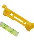 Hanging Line Level for Precise Horizontal Bubble Measuring with yellow plastic holder and vial, ideal for construction use.