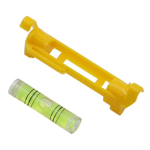 Hanging Line Level for Precise Horizontal Bubble Measuring with yellow plastic holder and vial, ideal for construction use.