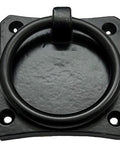 Pethahiah Antique Cast Iron Cabinet Ring Drop Pulls 2.5 Inch Matte Black 2 Pack for Vintage Cabinets Doors Drawers Closets Wardrobes and Furniture Cupboards Sheds