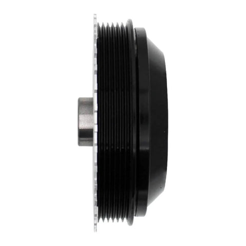 Side view of Crankshaft Harmonic Balancer For Ford Escape 2009 2010 2011 2012 Steel Black Keyway Type 66.6mm Depth Replacement For 9E5Z6312C