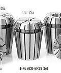 Half Inch Diameter Spring Collets ER25 CO 288 Industrial Grade Set with various sizes for CNC milling