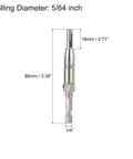 uxcell self-centering hinge tapper core drill bit, 5/64 in diameter, silver metal, front view