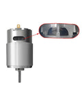 Dual 24V RS555 35000RPM Electric Motor Drive Engines for Ride On Cars with close-up of internal components.