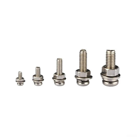320 Piece Stainless Steel Hex Socket Screws Nuts Bolts Kit 304 Rust Resistant Round Flat Head Washer Assortment in 2-5mm sizes