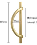 Super Cool Brushed Gold Half Moon Cabinet Pulls And Drawer Handles Made From Tough Zinc Alloy That Fights Rust And Corrosion