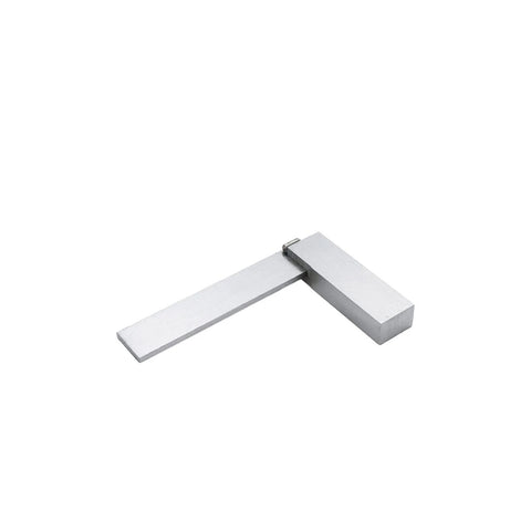 Antrader machinist square side view, precision ground hardened steel right-angle ruler 3.2 x 2 in